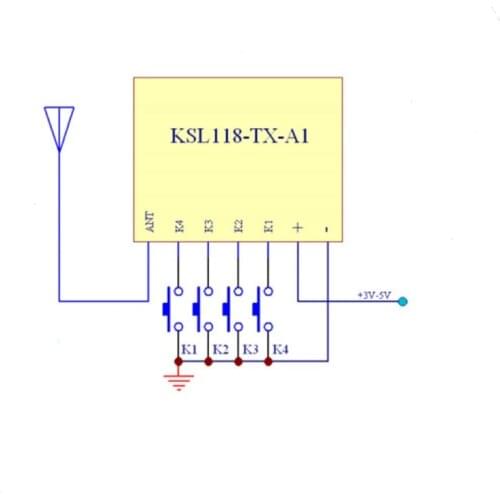 Mini Wireless 433Mhz RF Remote Control 1527 Learning Code Transmitter Module R58A