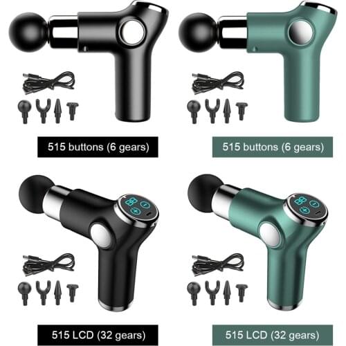 LCD 6/32 Gears Mini Fascia Gun Massage Gun USB Rechargeable Deep Tissue Muscle Relaxation Fitness Electric Body Massager