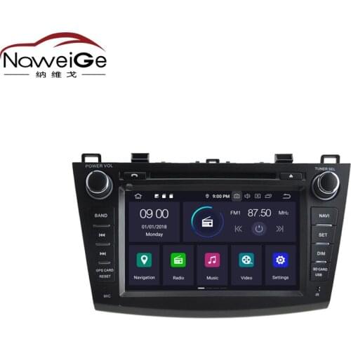 NaweiGe 8Inch Android Octa core 9.0 PX5 4+32GB Car dvd for Mazda 3 2010-2012 Autoradio GPS Navigation Car Radio Stereo Car DVD