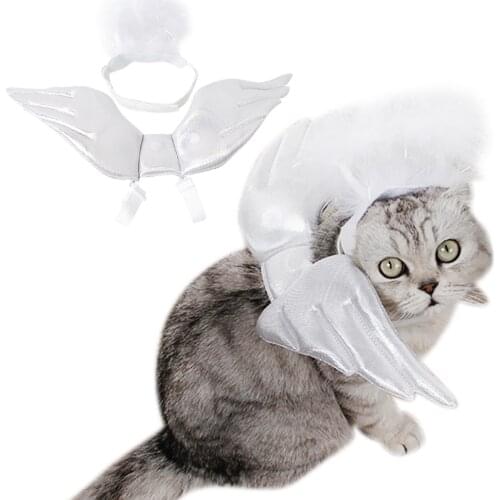 2019 New Halloween Pet Dog Costumes Cute Wings Fancy Dress Up Halloween Party Pet Dog Cat Costume for Puppy Kitten