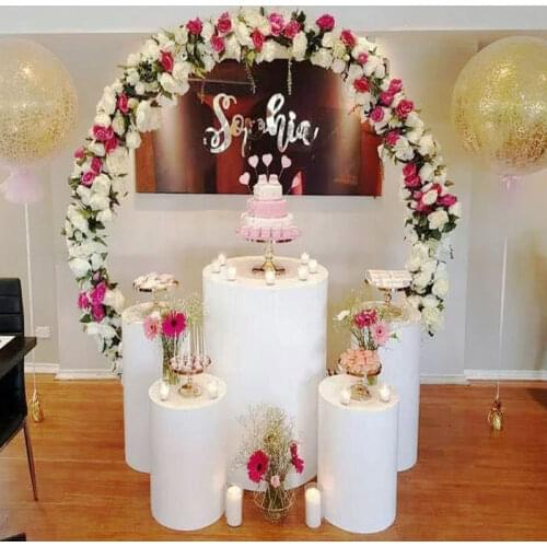 New wedding props, wrought iron cylindrical dessert table, wedding reception area, cake table, window decoration decoration