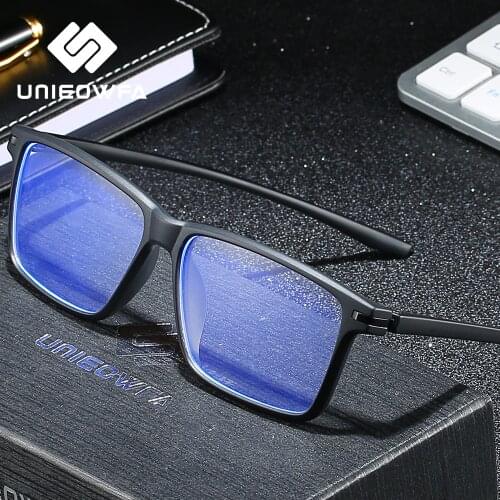 Computer Glasses for Men Anti Blue Light Blocking Eye Glasses Radiation Protection Gaming Eyeglasses Anti Blue Rays Glasses TR90