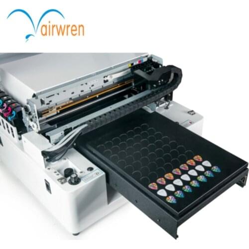 A3 Full Color UV Printing Machine for PVC Cards Guitar Picks Wood Leather Glass Multifunctional UV Flatbed Printer