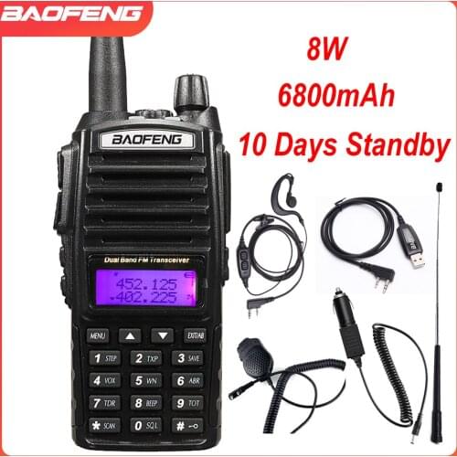 BaoFeng Walk Talkie 10km 8W Two Way Radio Baofeng UV-82 Upgrade UV 5R Portable Dual Band Radio Walkie Talkie UV82 2 Way Radio