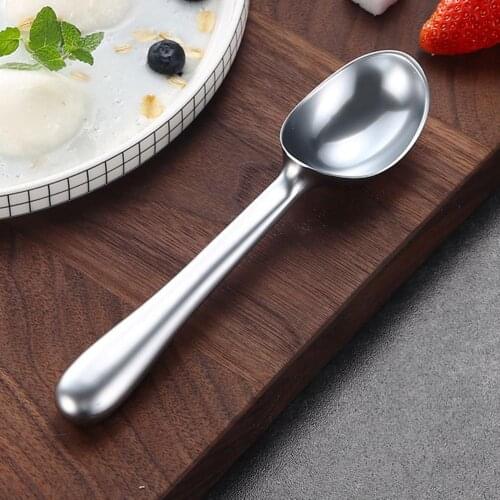 Stainless steel spoon Portable Ice Cream Dessert Digging Ball Non-stick Kitchen Gadget Spoons