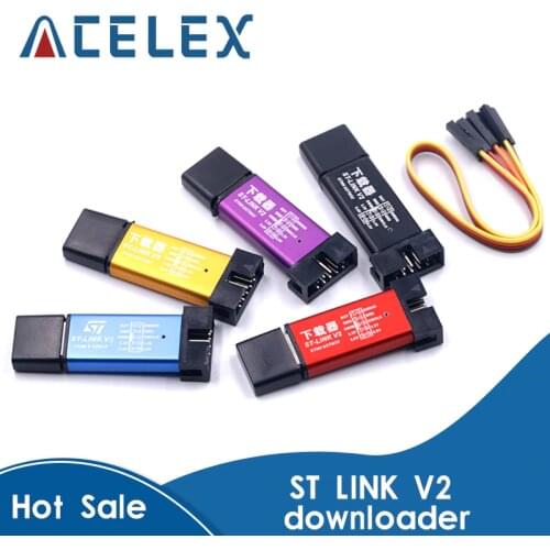 1PCS ST LINK Stlink ST-Link V2 Mini STM8 STM32 Simulator Download Programmer Programming With Cover