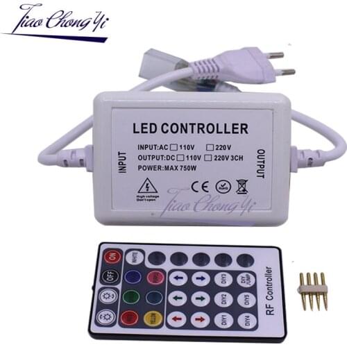 Input AC 220v-240V RF RGB controller 28 Key Remote led controller for high power 5050 220V RGB led strip