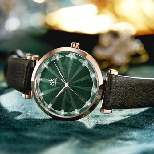 QWC Ladies Watch With Leather Strap