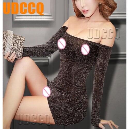 Sexy Lingerie seksi Ladies Babydoll baby doll Underwear glisten Catsuit Teddies erotic strapless strapless Chemise+G-string 8956