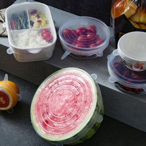 Silicone Stretch Lids Universal Food Wrapping Lid Bowl Pot Kitchen Accessories dishes and plates sets plates and bowls