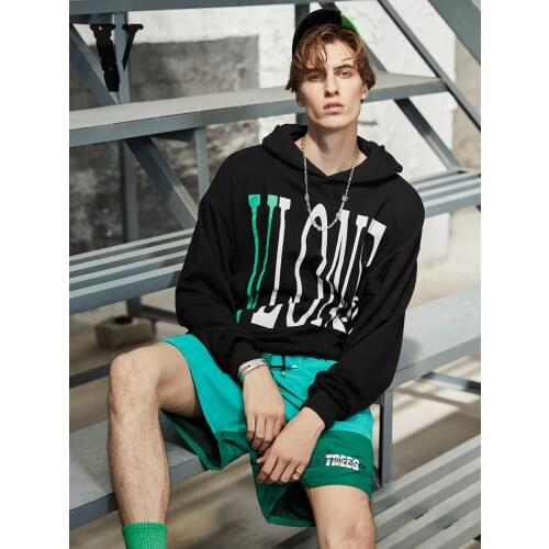 VLONE Hoodies green big V Sweatshirts hip hop ins mens trendy couple loose hoodie