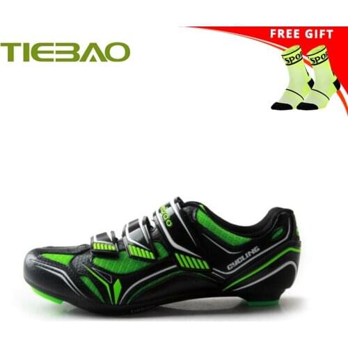 Tiebao Cycling Shoes Breathable Men Women Sapatilha Ciclismo Wear-resistant Bicycle Riding Sneakers Self-locking Racing Shoes