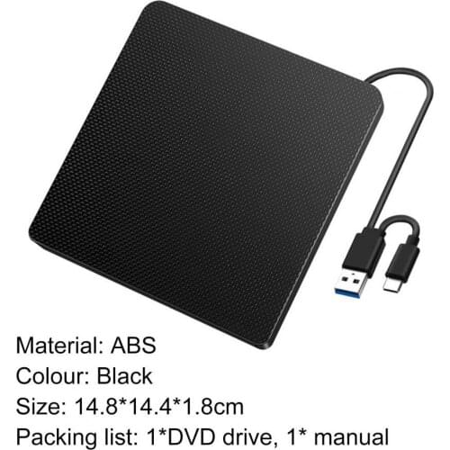 Newest USB 3.0 Type-C External DVD Burner Writer Recorder DVD RW Optical Drive CD/DVD ROM Player for PC Computer Laptop