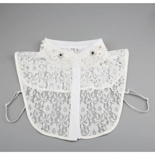 Embroidered Shirt detachable fashion shirt sweater false collar Super embroidery exaggerated rose hollow flower jacket necklace