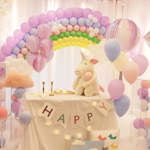 100pcs Macarons Latex Ballon Birthday Party Unicorn Balloons Set For Girl Wedding Baby Shower Decoration DIY Party Supplies