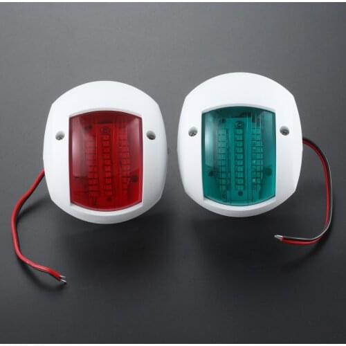 2Pcs/1 Pair Waterproof Universal ABS LED Navigation Light Signal Lamp for Marine Fishing Boat Yacht Truck Trailer DC12V-24V