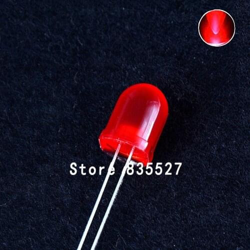 250pcs/lot F10 Round 10mm Red in the color LED Super Bright Light Lamp beads Emitting Diode Diodes DIP For DIY lights head