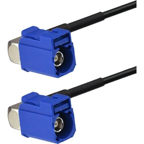 Eightwood Fakra C female RIGHT angle to Fakra C female RIGHT angle RG174 Cable 500 cm