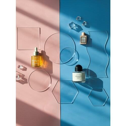 Thickness 3mm Acrylic Transparent Board Photography Studio Accessories For Jewelry Cosmetics Makeup Tools Shooting Photo Props