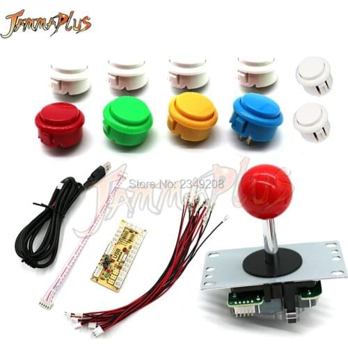 Arcade Game DIY Parts kit for PC /Raspberry Pi with Copy SANWA Joystick 8x 30MM and 2x 24MM Buttons MAME Arcade Machine
