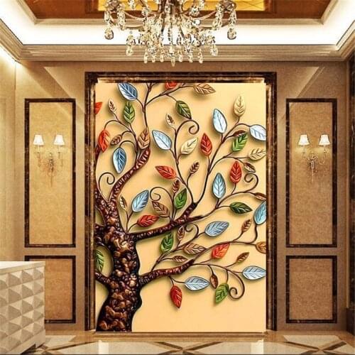 Beibehang for walls 3 d gold rich cash cow walkway oil decorative backdrop papel de parede 3D large wall mural wall paper