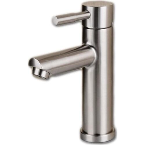 Free shipping Lead free SUS304 stainless steel basin mixer tap with single handle bathroom mixer tap and fashion basin sink tap