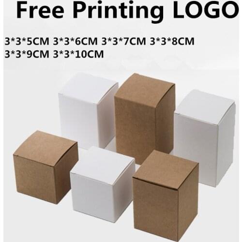 Free Printing Monochrome LOGO 1000PCS/LOT Paper Gift Box Packaging Box Can Be Customized