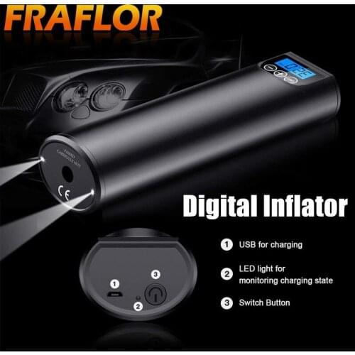 Cordless Tyre Inflator Portable Compressor Digital Car Tyre Pump 12V 150PSI Rechargeable Air Pump for Car Bicycle Tires Balls