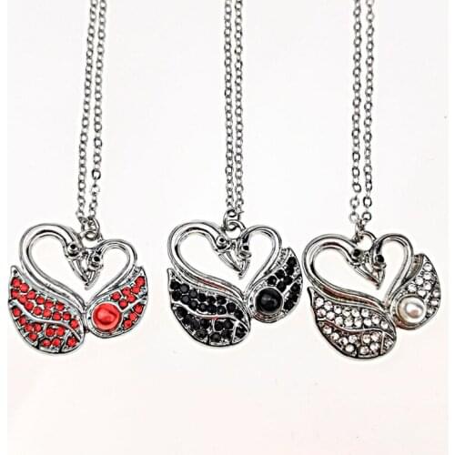 Swan neck necklace full diamond swan necklace clavicle chain fashion jewelry pendant wholesale selling women jewelry set