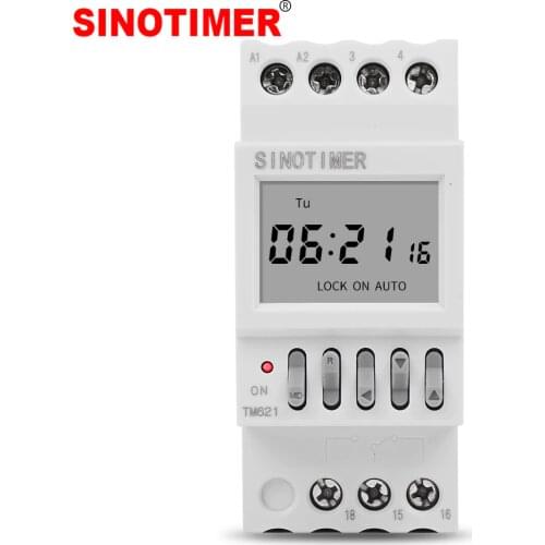 230V Weekly Programmable Digital Timer Switch LCD Display Time Relay Street Lamp Control with Countdown Function DIN Rail
