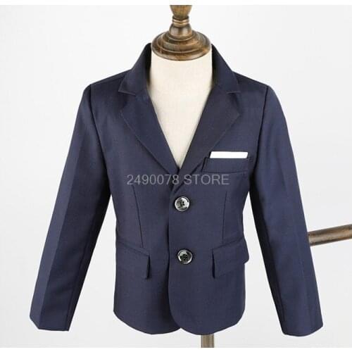 Flower Boys Blazer Kids Fashion Spring Autumn Jacket for 2-16Y Boys Children Formal Wedding Birthday Party Jacket