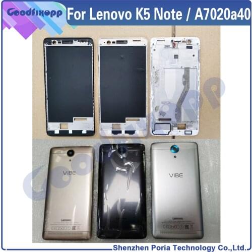 For Lenovo K5 Note A7020a48 K52e78 A7020a40 K5note Front Frame Battery Back Cover Rear Case Cover Middle Frame Rear Lid