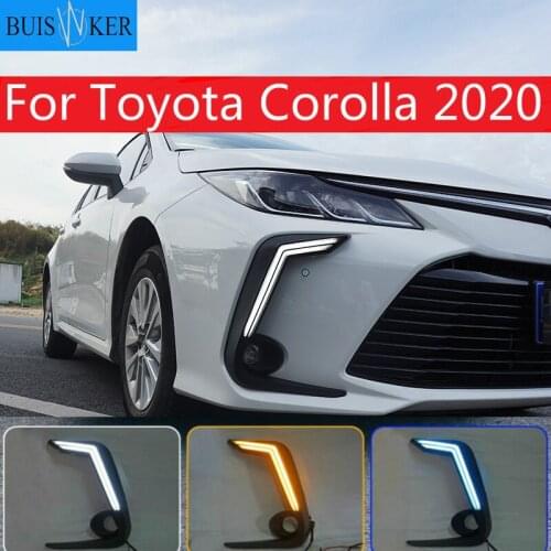 For Toyota Corolla 2020 2PCS LED Daytime Light Running Super Brightness 12V Car LED DRL Waterproof ABS Daylight Bulb