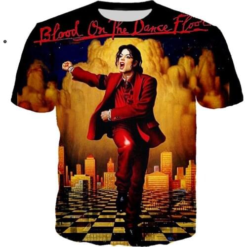 Popular Michael Jackson 3D Printed T-shirt Rock Star Unisex Casual Streetwear Hip Hop Clothes Harajuku Hip Hop Tops