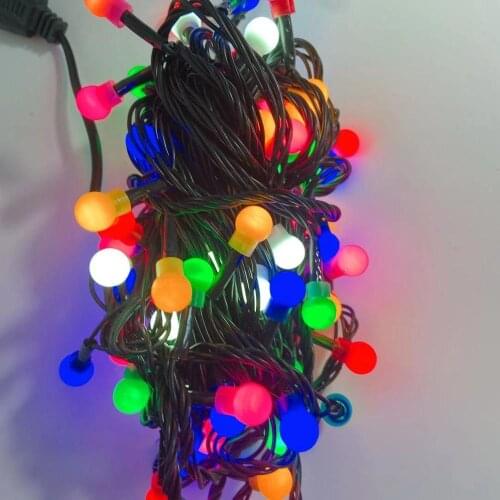 8M 80L Ball String Lights Style 8 Functions Remote Control Outdoor Indoor Bedroom Window Christmas Tree Decoration