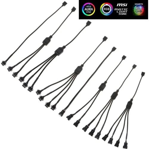 Motherboard SYNC Transfer Extension Cable 12V 4PIN to JST SM 4Pin Fan Interface Female/Male Adapter Cord