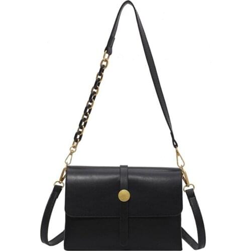 Retro Small PU Leather Shoulder Crossbody Flap Bags Brand Fashion New Quality Womens 2021 Luxury Chain Daily Handbag and Purses