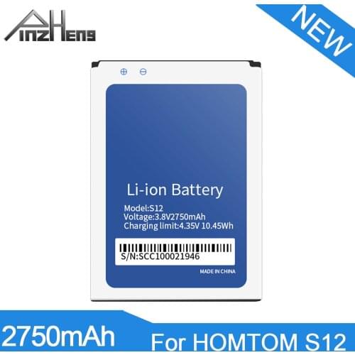 PINZHENG New 2750mAh Mobile Phone Battery For HOMTOM S12 Battery Large Capacity Replacement Bateria For HOMTOM S12 Batteries