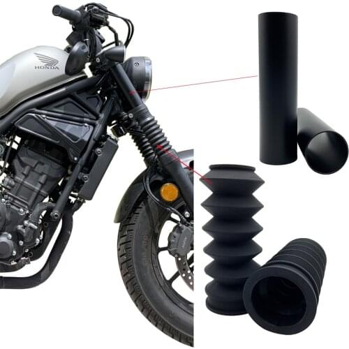 Motorcycle Rubber Protector Motorcycle Front Fork Cover Protector Gaiters Gators Boot Shock Protector Dust Cover REBEL CM500 CMX