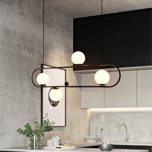 Modern Nordic Pendant Light Dining Living Room Kitchen Restaurant Hotel Bar Counter Coffee Shop Lighting Creative Glass Lamp