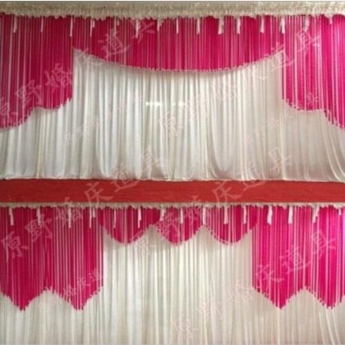2017 wedding props ribbon crystal wedding backdrop wedding decoration party drapery wedding curtain stage decor