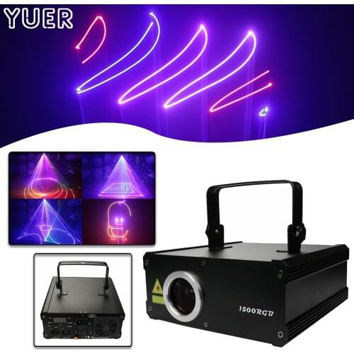 1.5W RGB Laser Light DJ Disco Light 267 Laser Effect DMX 512 Control Party Club Laser Projector Stage Laser Light Show Equipment