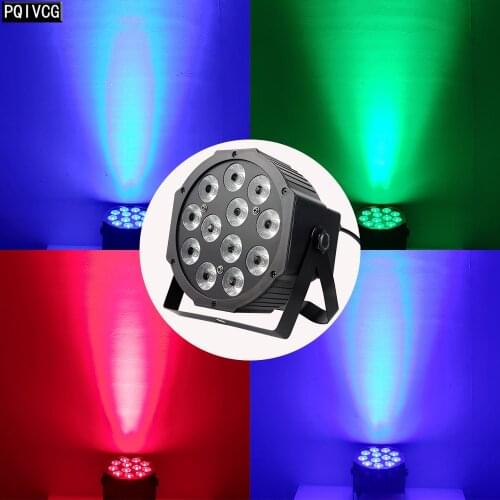 12x12w Led Par Light RGB UV 4in1 Flat Par Light DMX512 Disco Light Full Color UV Light