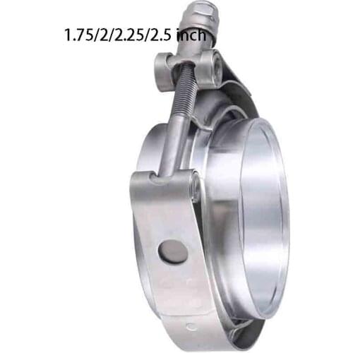 V Band Clamp 1.75/2/2.25/2.5 inch Turbo Exhaust V-Band Clamp Stainless Steel Male/Female Flange Kit