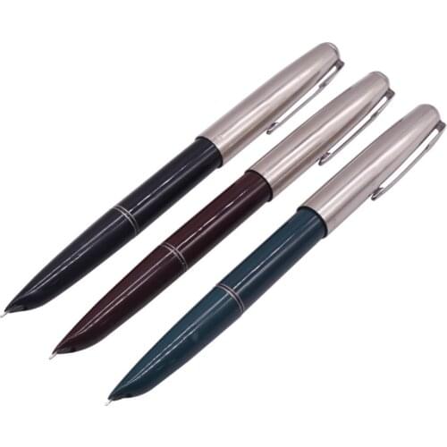 3 pcs Vintage Hero Pen Chinese Classic Retro Pen Tip 0.5mm Pen Length 137mm Thick 10mm Office Calligraphy Learning Souvenirs