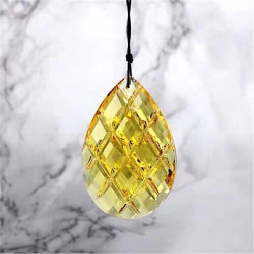Top Quality 75mm/ 48mm Grooving Crystal Luxurious Chandelier Pendants 3Colors Glass Lamp Pats (Free Rings) Wedding Party Decor
