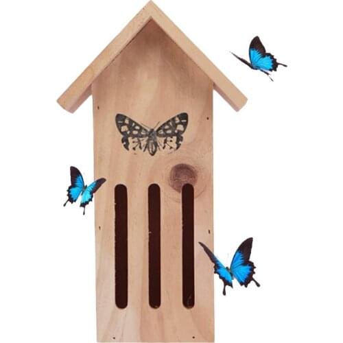 High Quality Bug Room Insect House Wooden Bee Breeding Shelter Nests Box Durable House Butterfly Home Garden Decoration
