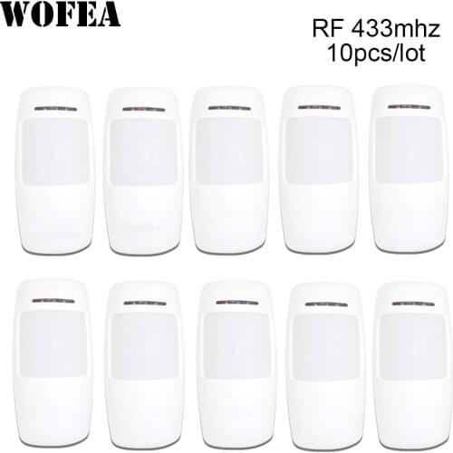 Wofea wireless motion detector PIR infrared sensor 1527 Type 3V power for home security alarm 433mhz 10pcs/lot