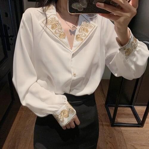 Xinliangyi Women's Shirts With Embroidery