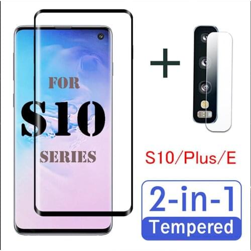 Full Cover Tempered Glass For Samsung Galaxy s10 PLUS S10 e Fingerprint unlock Screen Protector For Samsung S10 Lite Light